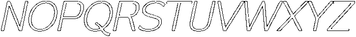 Reang Lanira ExtraLight Italic Outline otf (200) Font UPPERCASE