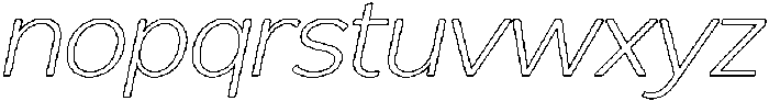 Reang Lanira ExtraLight Italic Outline otf (200) Font LOWERCASE