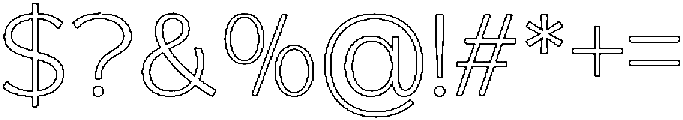 Reang Lanira ExtraLight Outline otf (200) Font OTHER CHARS
