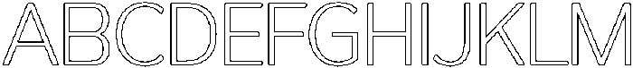 Reang Lanira ExtraLight Outline otf (200) Font UPPERCASE