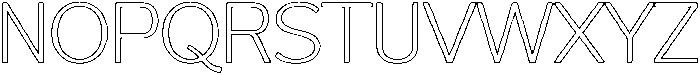 Reang Lanira ExtraLight Outline otf (200) Font UPPERCASE