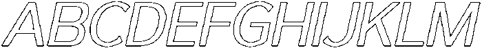 Reang Lanira Italic Outline otf (400) Font UPPERCASE