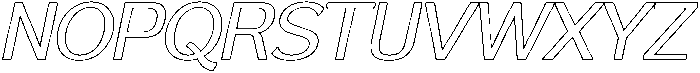 Reang Lanira Italic Outline otf (400) Font UPPERCASE