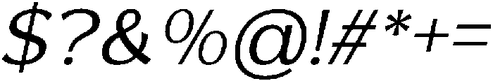 Reang Lanira Italic otf (400) Font OTHER CHARS