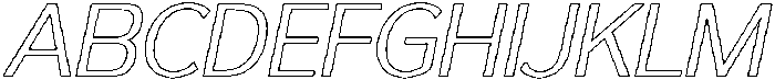Reang Lanira Light Italic Outline otf (300) Font UPPERCASE