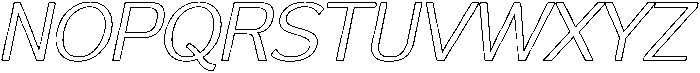 Reang Lanira Light Italic Outline otf (300) Font UPPERCASE