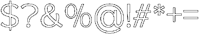 Reang Lanira Light Outline otf (300) Font OTHER CHARS