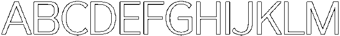 Reang Lanira Light Outline otf (300) Font UPPERCASE