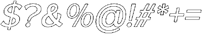 Reang Lanira Medium Italic Outline otf (500) Font OTHER CHARS