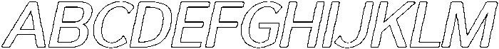 Reang Lanira Medium Italic Outline otf (500) Font UPPERCASE