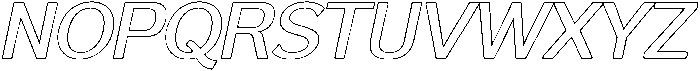 Reang Lanira Medium Italic Outline otf (500) Font UPPERCASE