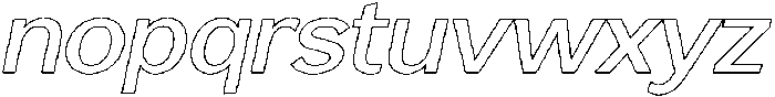 Reang Lanira Medium Italic Outline otf (500) Font LOWERCASE