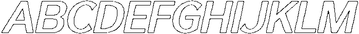 Reang Lanira SemiBold Italic Outline otf (600) Font UPPERCASE