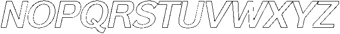 Reang Lanira SemiBold Italic Outline otf (600) Font UPPERCASE