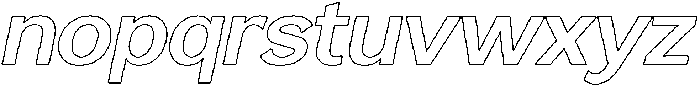 Reang Lanira SemiBold Italic Outline otf (600) Font LOWERCASE