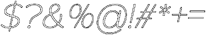 Reang Lanira Thin Italic Outline otf (100) Font OTHER CHARS