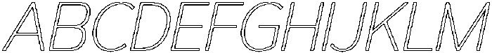 Reang Lanira Thin Italic Outline otf (100) Font UPPERCASE