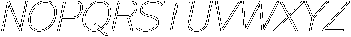 Reang Lanira Thin Italic Outline otf (100) Font UPPERCASE