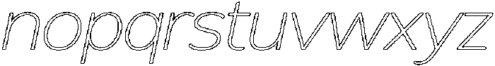 Reang Lanira Thin Italic Outline otf (100) Font LOWERCASE