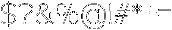 Reang Lanira Thin Outline otf (100) Font OTHER CHARS