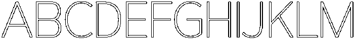 Reang Lanira Thin Outline otf (100) Font UPPERCASE