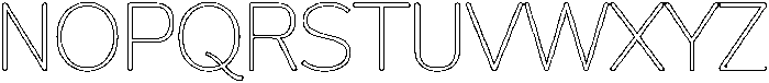 Reang Lanira Thin Outline otf (100) Font UPPERCASE