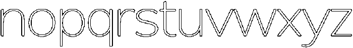 Reang Lanira Thin Outline otf (100) Font LOWERCASE