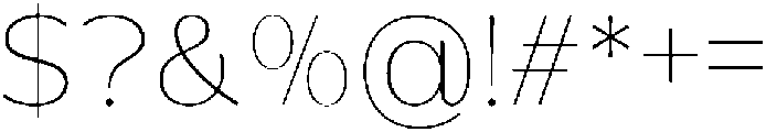Reang Lanira Thin otf (100) Font OTHER CHARS