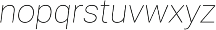 Rebel Basik Thin Italic otf (100) Font LOWERCASE