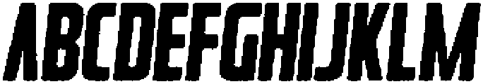 Rebellion Rounded Noise Italic otf (400) Font UPPERCASE