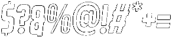 Rebellion Rounded Outline Italic otf (400) Font OTHER CHARS