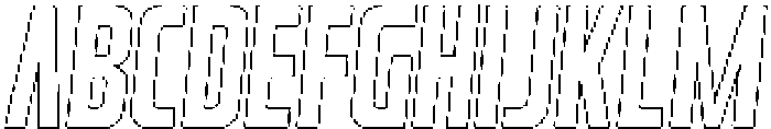 Rebellion Rounded Outline Italic otf (400) Font UPPERCASE
