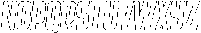 Rebellion Rounded Outline Italic otf (400) Font LOWERCASE
