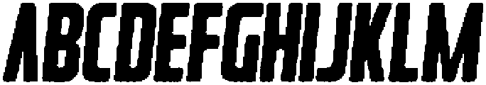 Rebellion Rounded Rough Italic otf (400) Font UPPERCASE