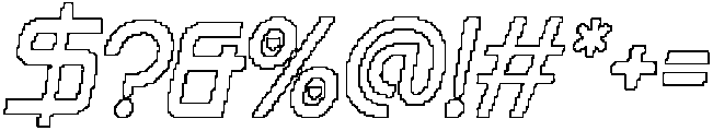 Rebolt Pixel Outline otf (400) Font OTHER CHARS