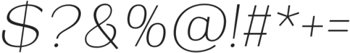 Reclamo Extra Light Italic otf (200) Font OTHER CHARS