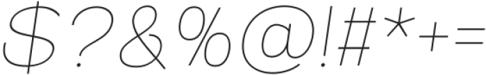 Reclamo Thin Italic otf (100) Font OTHER CHARS