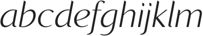 Recline Light Italic otf (300) Font LOWERCASE
