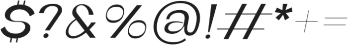 Recogna 100 Italic otf (100) Font OTHER CHARS