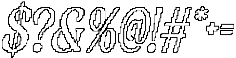 Redika Pixel Outline otf (400) Font OTHER CHARS