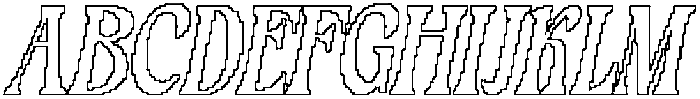Redika Pixel Outline otf (400) Font UPPERCASE