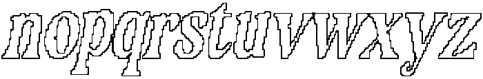Redika Pixel Outline otf (400) Font LOWERCASE