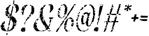 Redika Stamp Italic otf (400) Font OTHER CHARS