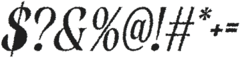 RedikaRough-Italic otf (400) Font OTHER CHARS