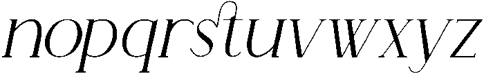 Redorst Italic otf (400) Font LOWERCASE