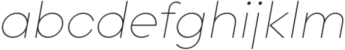 Redtone Thin Italic otf (100) Font LOWERCASE