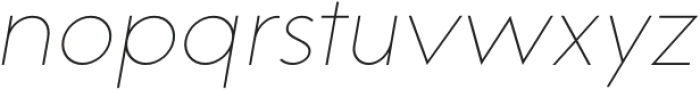 Redtone Thin Italic otf (100) Font LOWERCASE