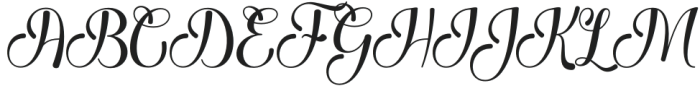 Redynand Script Regular otf (400) Font UPPERCASE