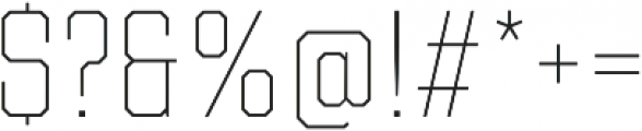 Refinery 35 Hairline otf (100) Font OTHER CHARS
