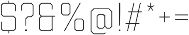 Refinery 55 Hairline otf (100) Font OTHER CHARS